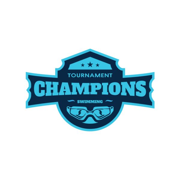Champions Tournament Swimming logo template Miniatura