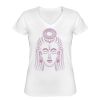 Playera Dama: Algodón Peinado Cuello V Miniatura